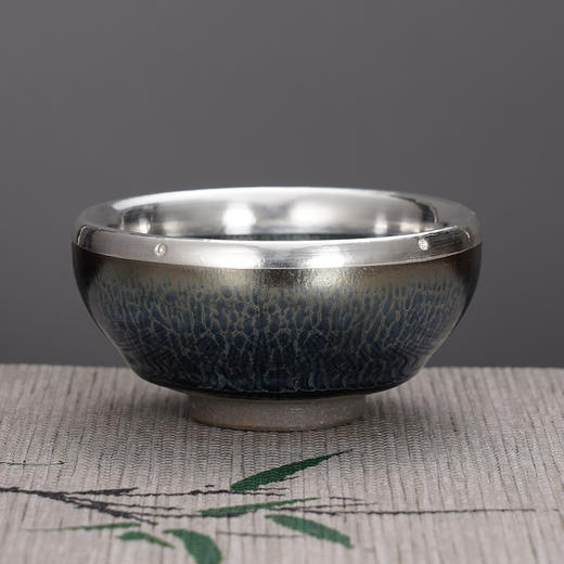 子佩集S990银【微雨清尘】茶具【TZYF038】金鱼茶杯摆件2312 商品图3