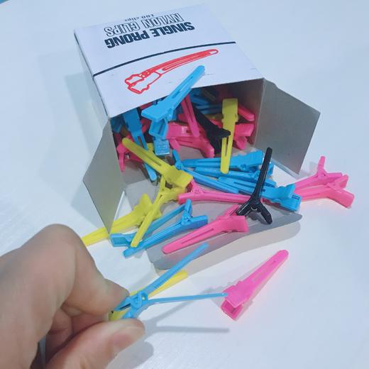 定位夹烫发分区夹冷烫定位夹美发店工具彩色带弹簧小夹子造型夹 商品图1