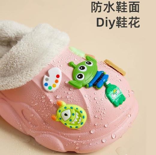 「儿童+成人款」庭晴亲子可拆卸款棉拖 家居EVA踩屎感厚底家用亲子防滑外穿拆卸棉男女拖鞋 商品图6