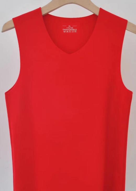 竹纤维男士桑蚕丝发热纤维保暖背心1615 商品图3