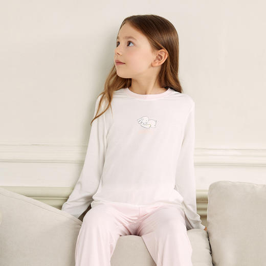 男童女童莫代尔长袖针织套装春季新款安奈儿童装JM411088 商品图1