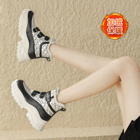 品质好货 | Safiya/索菲娅2023冬季新款百搭加绒厚底老爹保暖棉靴 SF3411A704