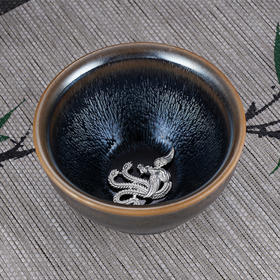 子佩集S990银【苍穹问海】茶具【HH002】凤舞茶杯摆件2312