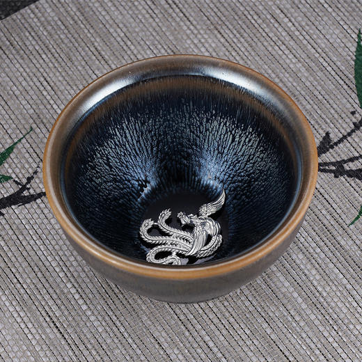 子佩集S990银【苍穹问海】茶具【HH002】凤舞茶杯摆件2312 商品图0