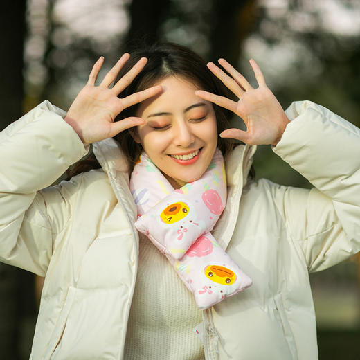 【专柜同款精品】发热围巾冬季加热保暖围脖（樱花粉） 商品图1