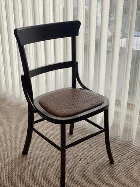 城喧 一楼餐厅3162侘寂风复古做旧实木餐椅