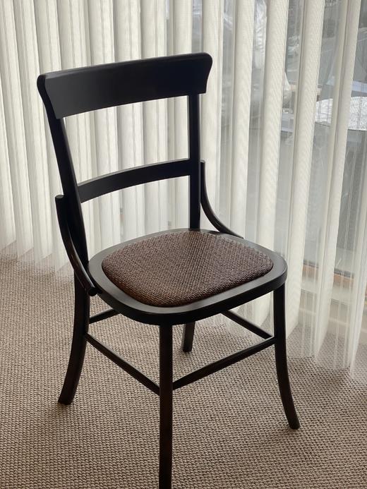 城喧 一楼餐厅3162侘寂风复古做旧实木餐椅 商品图0