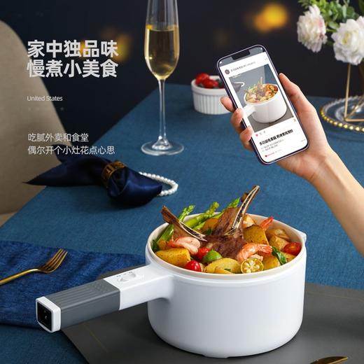 迈卡罗 （MACAIIROOS）电煮锅小电锅多用途锅宿舍学生锅火锅蒸煮一体家用煮面小型迷你锅早餐机 MC-ZG15E 商品图2