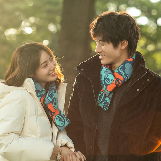 【专柜同款精品】发热围巾冬季加热保暖围脖（迷彩蓝） 商品图0