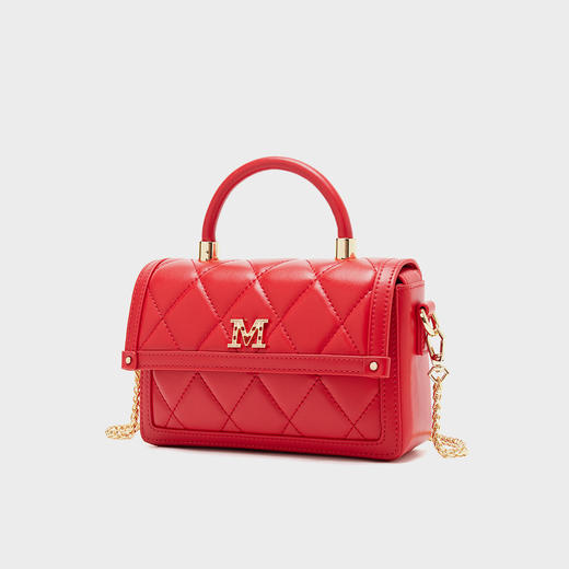 【蛇年中国红礼品系列】梦特娇新款小香风法式婚包斜挎包 商品图3