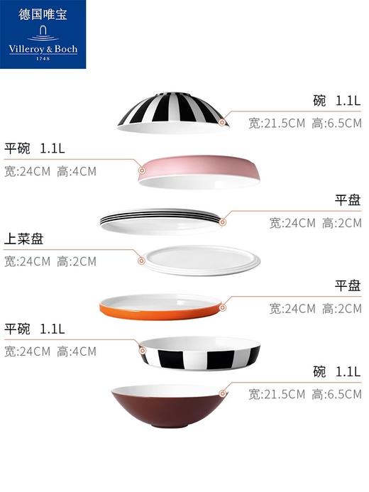 【样品新春特惠3折，仅1套】VilleroyBoch德国唯宝拉布尔球餐具套装高级轻奢碗盘餐具套装家用（无货退款） 商品图5