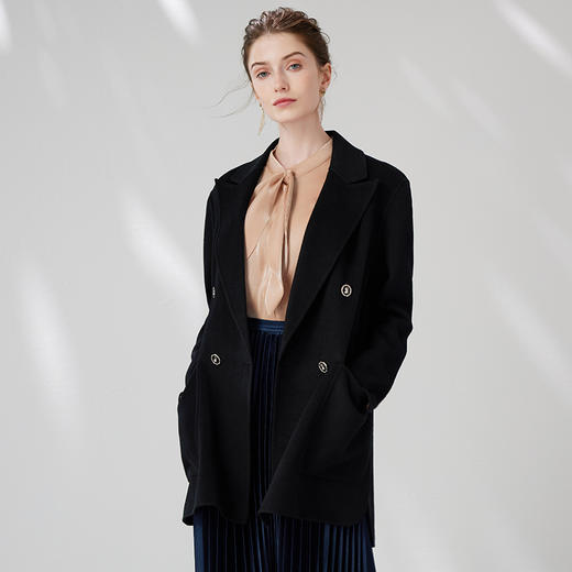 EITIE爱特爱春季新款气质大气大衣外套女7314003 商品图9