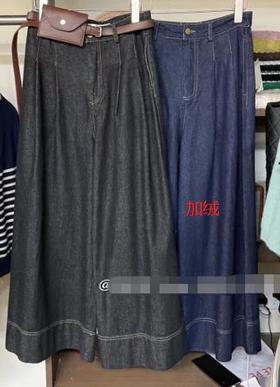 【门店同款】冬季共生-小众大阔腿牛仔裤 155504166