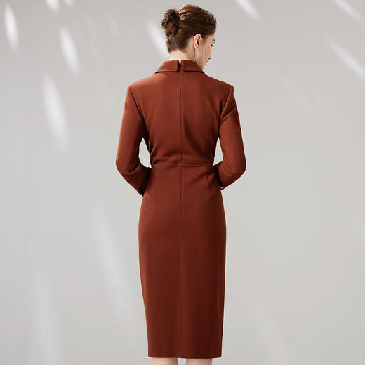 EITIE爱特爱冬季新款大气收腰显瘦通勤连衣裙7207927 商品图4