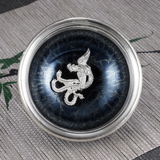 子佩集S990银【微雨清尘】茶具【TZYF038】凤舞茶杯摆件2312 商品图1