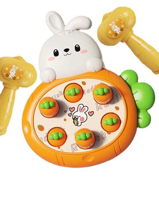 年终大促！!【兔子打地鼠，聪明baby初养成！】打地鼠儿童玩具，婴幼儿1一2岁半男孩0宝宝3女孩敲打益智力早教开发，强劲吸盘牢固吸附不脱落 商品图4