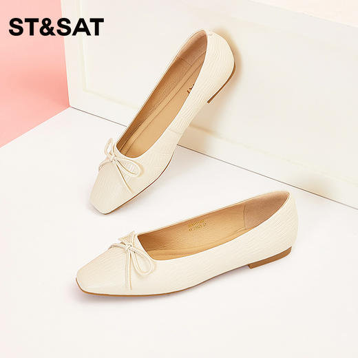 星期六舒适平底单鞋平底方头芭蕾鞋SS33111132 商品图1