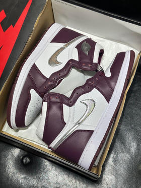 秋冬特惠💰500 公司级 # Air Jordan 1 high og "bordeaux" 减震防滑耐磨高帮 复古篮球鞋 男女同款 酒红色 波尔多