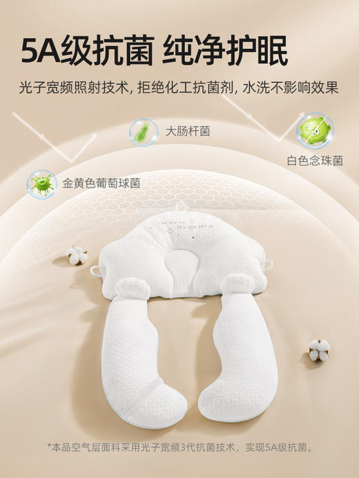 贝肽斯婴儿定型枕头正头型安抚搂睡觉新生宝宝0到6个月安全感神器 商品图4