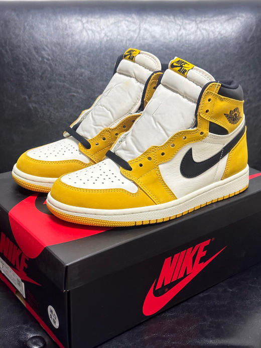 秋冬特惠💰500 公司级 # Air Jordan 1 High OG 黄黑白 耐磨透气 高帮 复古篮球鞋 商品图1