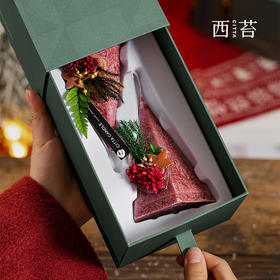 CITTA西苔雪境冰花蜡烛礼盒2个装-【栀子花/乌木沉香/精纯木香】香薰蜡烛永生花节日家居摆件