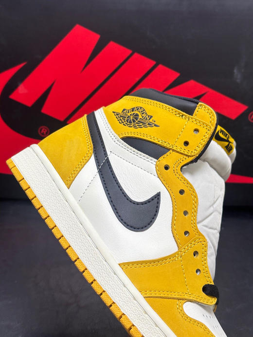 秋冬特惠💰500 公司级 # Air Jordan 1 High OG 黄黑白 耐磨透气 高帮 复古篮球鞋 商品图6