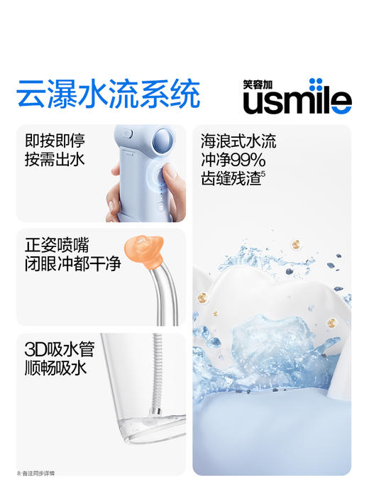 笑容加usmile冲牙器便携式水牙线家用洗牙器牙齿清洁口腔礼物正畸 商品图4