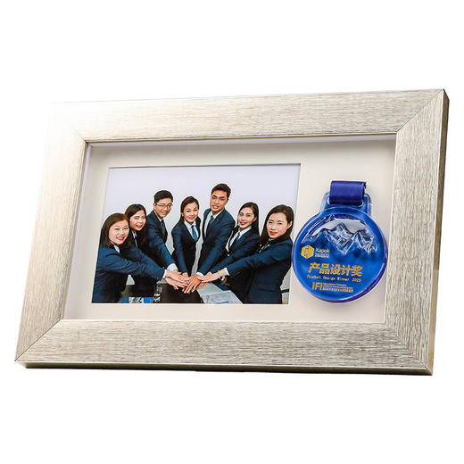 实木马拉松水晶奖牌keep荣誉金属徽章展示相框摆台定制证书收纳盒 商品图8