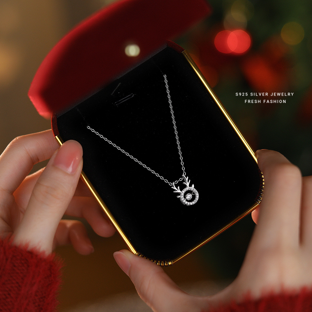 【一鹿相伴】S925银镶钻跳动灵动项链【YXS-A3138】