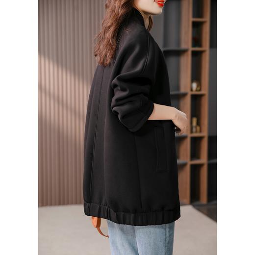 原形中长款显瘦风衣女2023秋季新款韩版休闲宽松夹克棒球服外套 商品图4