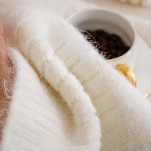 女士加厚保暖针织围巾（含绵羊毛） 商品图11