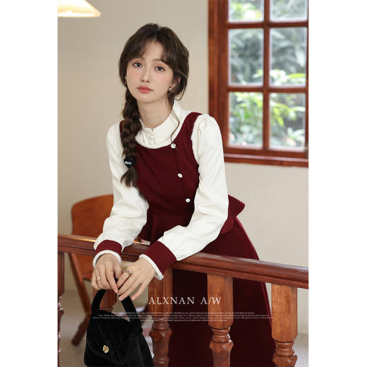 【6折秒杀】鹿向南《枝间绘雪》  秋季长袖衬衫330101CS 商品图1