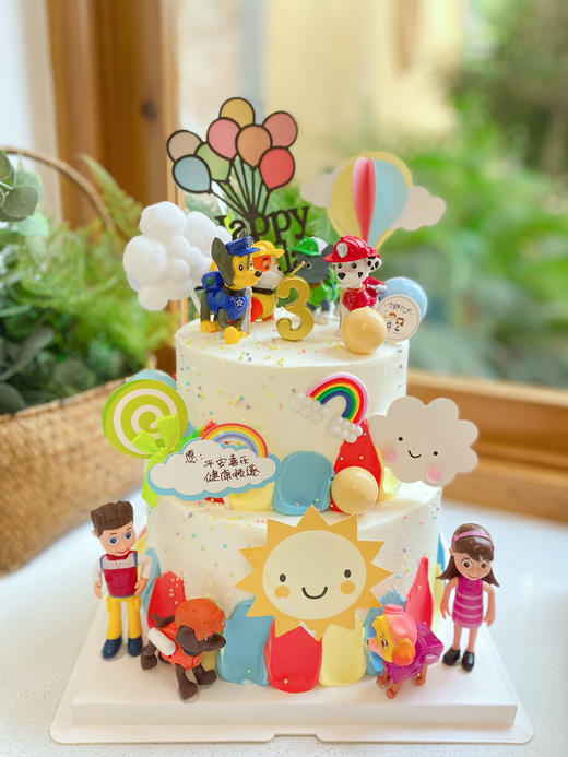 双层汪汪队奶油蛋糕 下单前请仔细阅读商品详情 商品图0