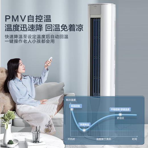 海尔（Haier）劲爽 荣耀 3匹新一级能效 变频 冷暖 自清洁 家用空调立式柜机 KFR-72LW/A1FAA81U1 商品图4