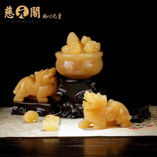 慈元阁定制貔貅摆件家居办公礼品工艺品客厅装饰元宝高端摆设 商品图3