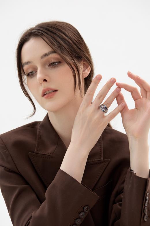 SOL DE VERANO 多彩宝石开口戒指 商品图1