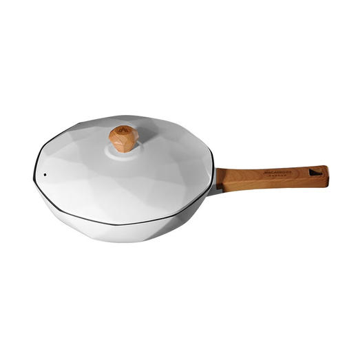 Macaiiroos炒锅麦饭石色不粘锅家用炒菜锅平底深煎锅电磁炉燃气通用迈卡罗 MC-C30L7（白） 商品图6