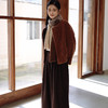 绽放932朵/2023冬季新款焦糖色全澳毛香蕉袖型设计感羊羔毛外套 商品缩略图1
