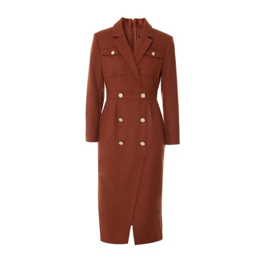 EITIE爱特爱冬季新款大气收腰显瘦通勤连衣裙7207927 商品图5