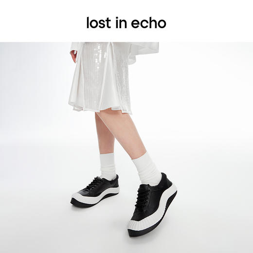 [捡漏价]lost in echo2024春季新品不规则波浪流线边厚底休闲鞋饼干鞋女 商品图4