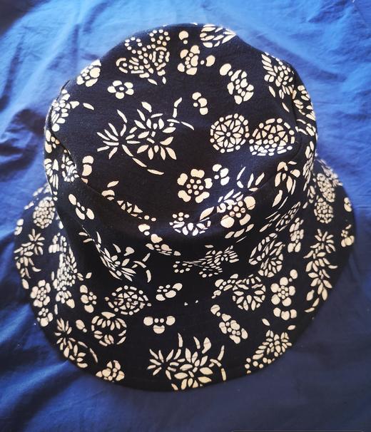 蓝印花布大边帽 商品图0