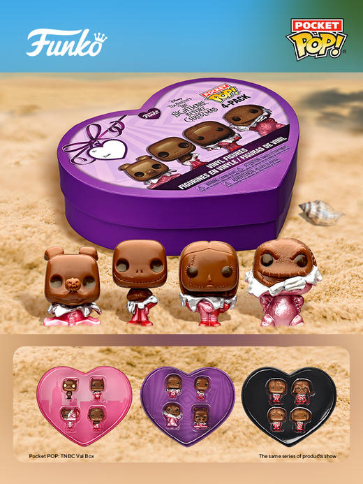 Funko POP TNBC Val Box(Choc) 6 box PDQ 圣诞夜惊魂情人节巧克力Pocket 4个装公仔手办摆件 商品图1