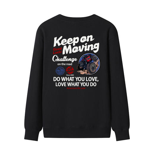 自由基地秋冬新款越野机能风圆领套头卫衣日系潮流休闲男女打底衫 NMT-2090 商品图2