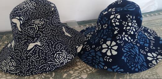 蓝印花布大边帽 商品图1