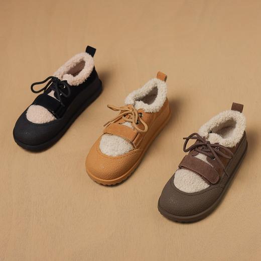 ZHR休闲鞋女2023年秋冬新款潮流休闲百搭保暖魔术贴平底毛毛棉鞋 商品图12