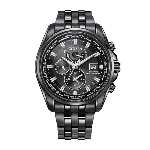 西铁城/CITIZEN光动能万年历多局电波不锈钢覆GIP男表空中之鹰AT9127-80E 商品图1