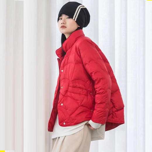 丁摩 轻薄羽绒服女款高端短款白鸭绒韩版女装3ZF-F3025 商品图2