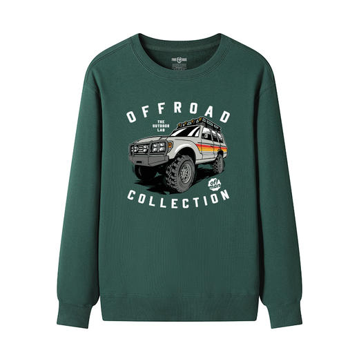 自由基地越野个性印花系列冬季圆领套头卫衣300克毛圈团队定制衫 NMT-2089 商品图5