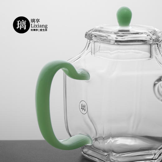 璃享玲珑壶 玻璃茶壶高硼硅迷你泡茶壶花茶壶功夫茶具小壶玉把过滤打孔壶 商品图3