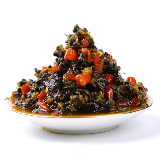 云南特产米之州油干巴菌韭菜花美食小吃下饭菜拌面瓶装460克 商品图3